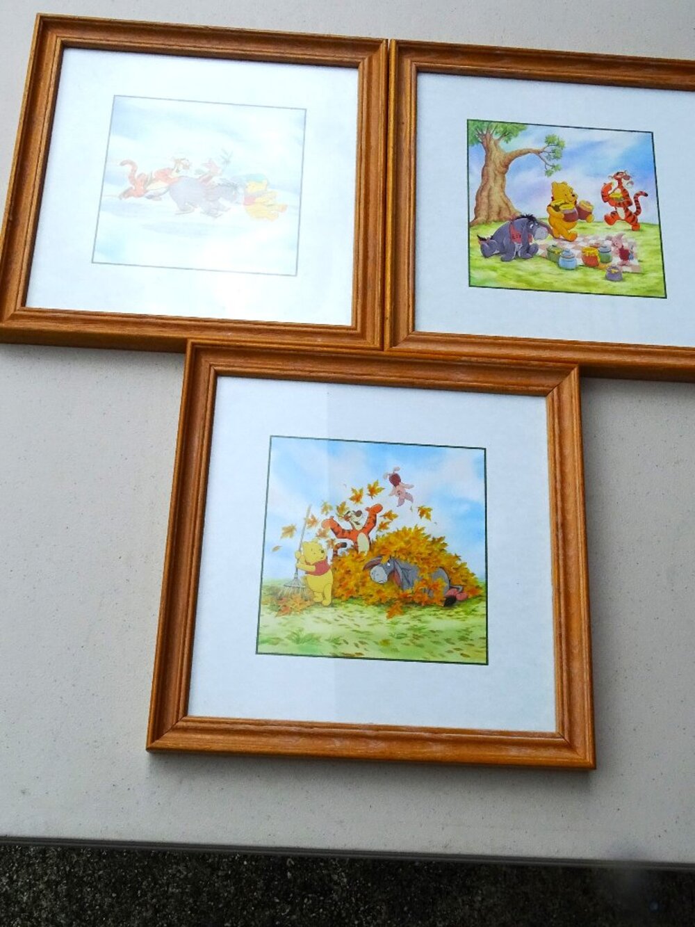 Three Framed Disney Winnie the Pooh Art